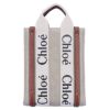 クロエ CHLOE 2WAYバッグ WOODY NORTH SOUTH CHC24AP243I26 90U WHITEBROWN1 MINI TOT
