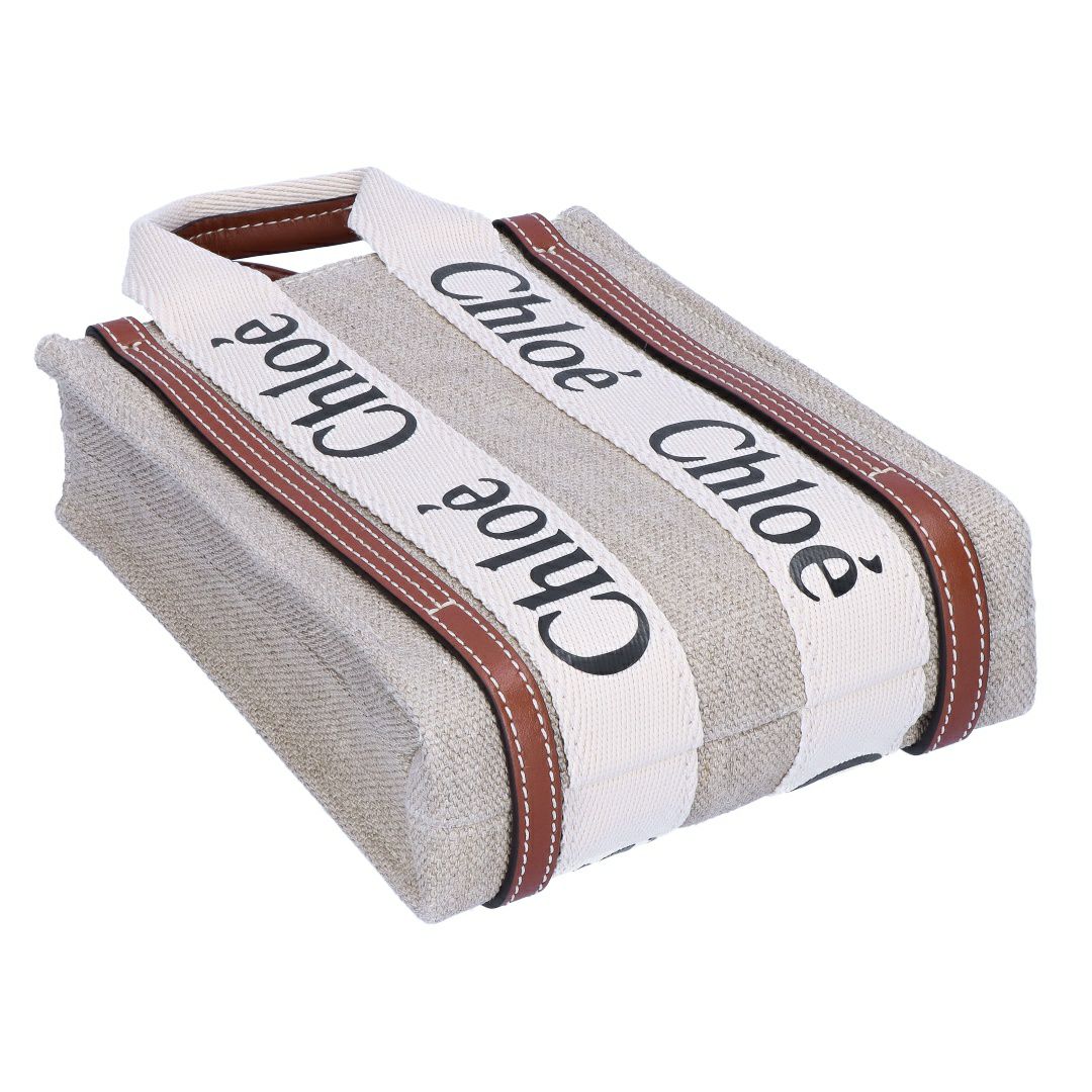 クロエ CHLOE 2WAYバッグ WOODY NORTH SOUTH CHC24AP243I26 90U WHITEBROWN1 MINI TOT