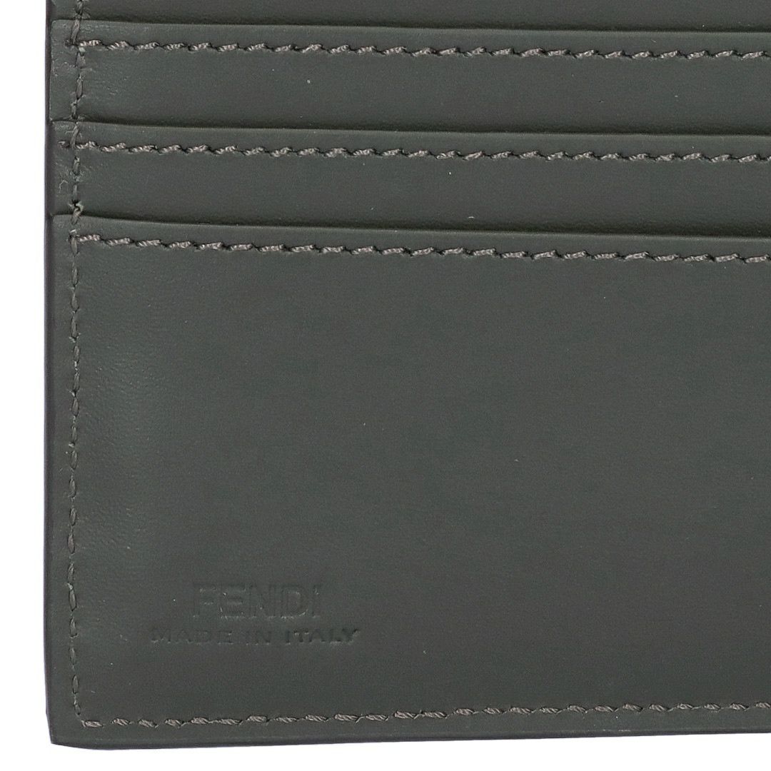 フェンディ FENDI メンズ 折財布 二つ折財布 小銭入れ無し 7M0356 AFF2 F1QCZ MILITARE+TBMR+P