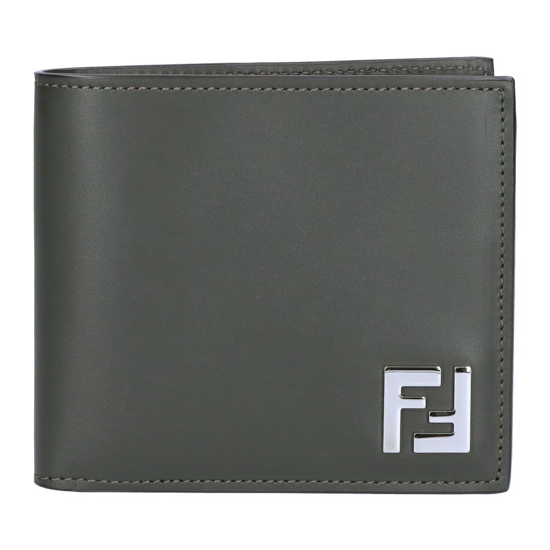 フェンディ FENDI メンズ 折財布 二つ折財布 小銭入れ無し 7M0356 AFF2 F1QCZ MILITARE+TBMR+P