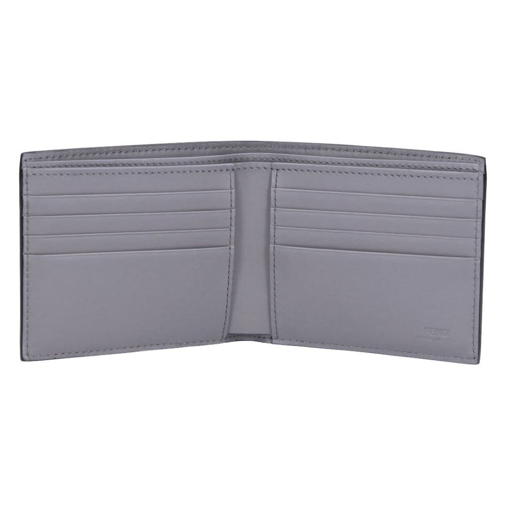 フェンディ FENDI メンズ 折財布 二つ折財布 小銭入れ無し 7M0169 AFCB F0FDY ACCIAIO+PALLADIO