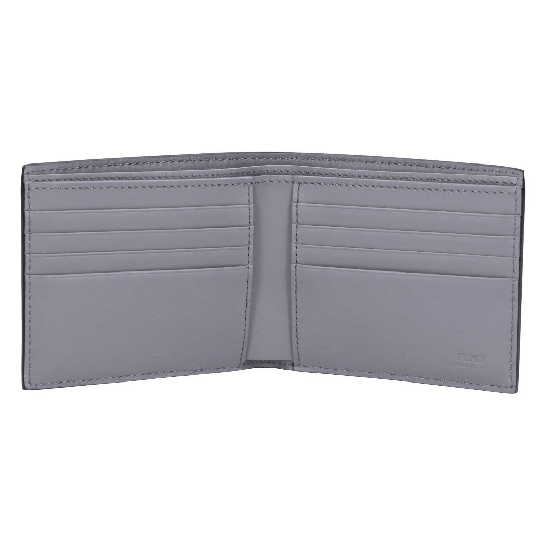 フェンディ FENDI メンズ 折財布 二つ折財布 小銭入れ無し 7M0169 AFCB F0FDY ACCIAIO+PALLADIO