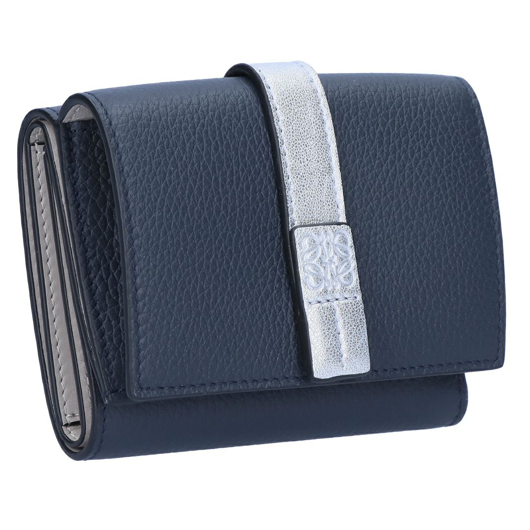 ロエベ LOEWE 折財布 三つ折り財布 C660TR2X05 6349 DARK NAVY/SILVER