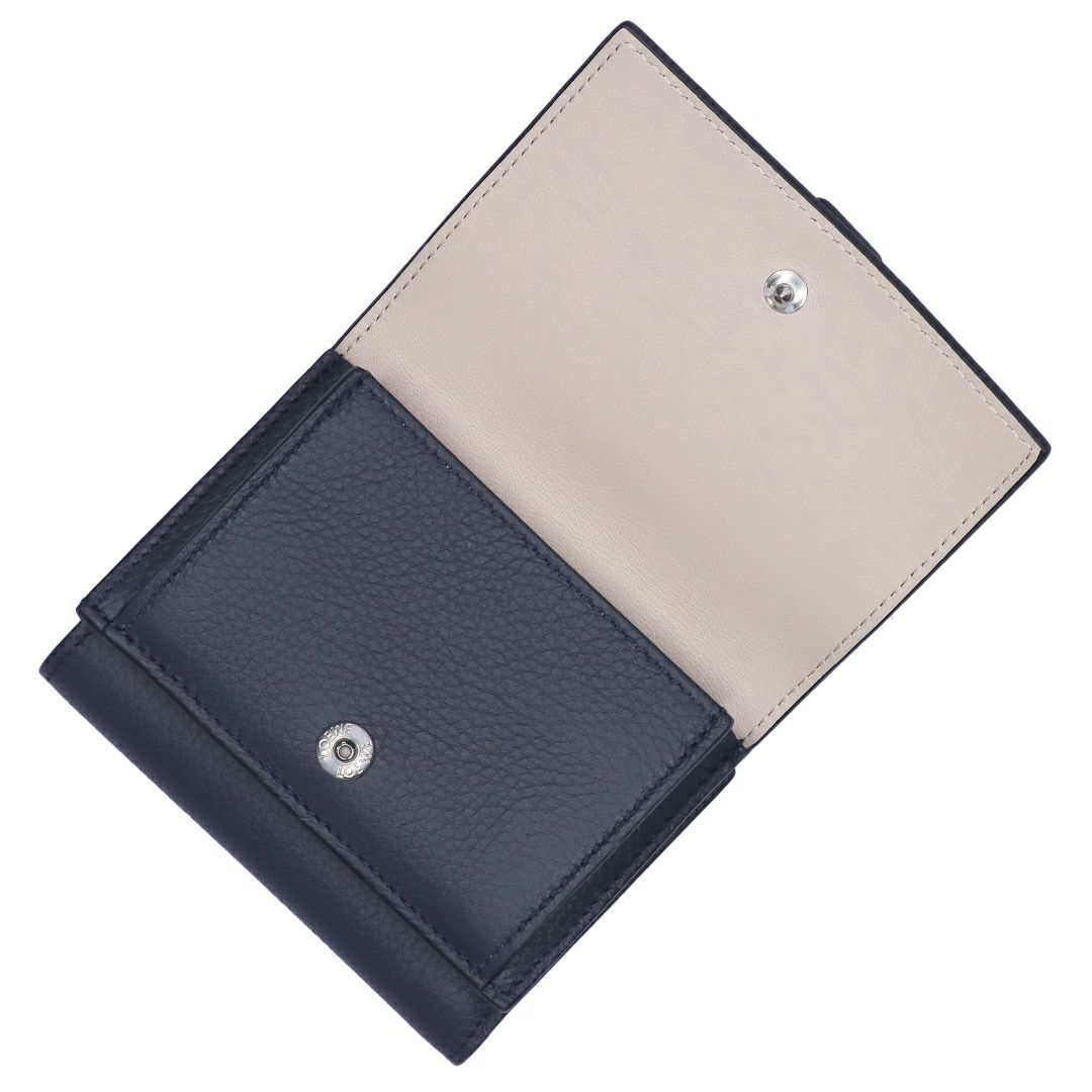 ロエベ LOEWE 折財布 三つ折り財布 C660TR2X05 6349 DARK NAVY/SILVER