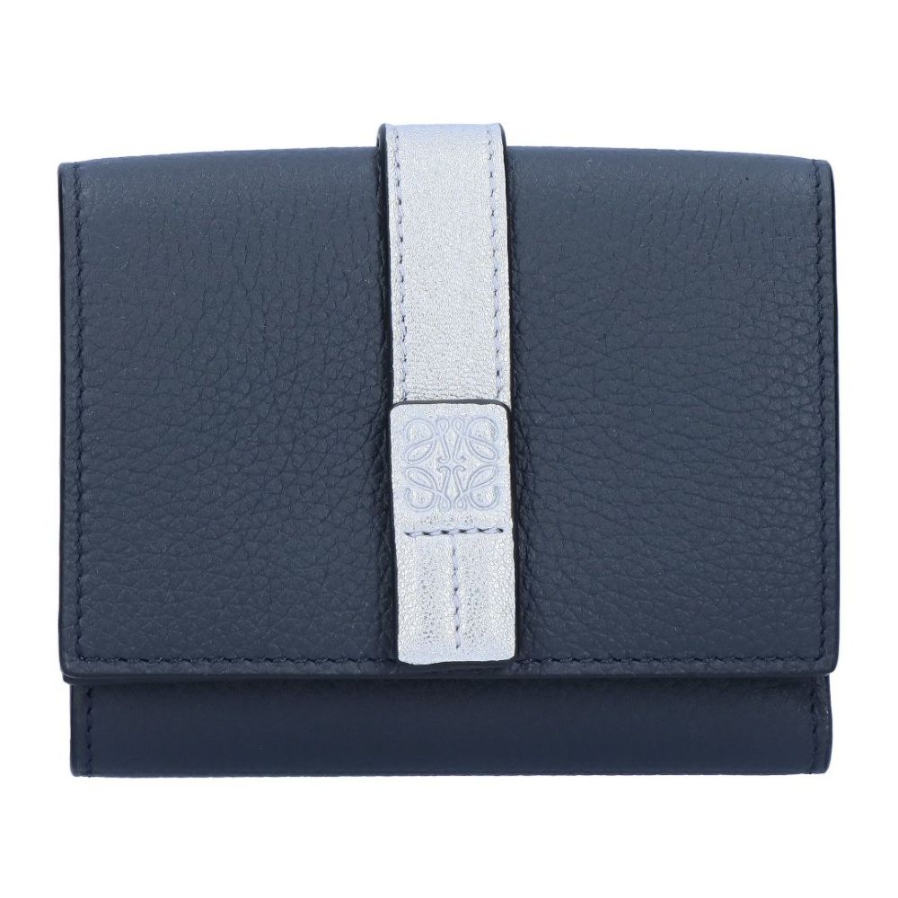 ロエベ LOEWE 折財布 三つ折り財布 C660TR2X05 6349 DARK NAVY/SILVER