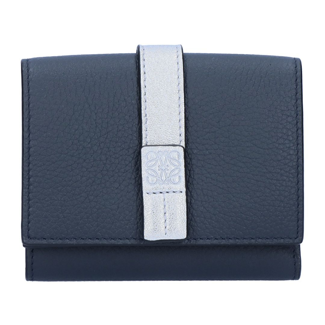 ロエベ LOEWE 折財布 三つ折り財布 C660TR2X05 6349 DARK NAVY/SILVER