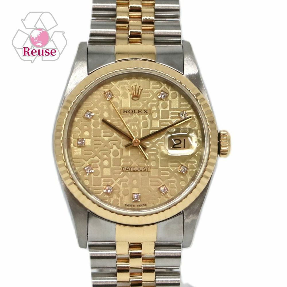 【リユース品】 ロレックス ROLEX 腕時計 メンズウォッチ デイトジャスト 16233G ゴールド 【お取り寄せ】
