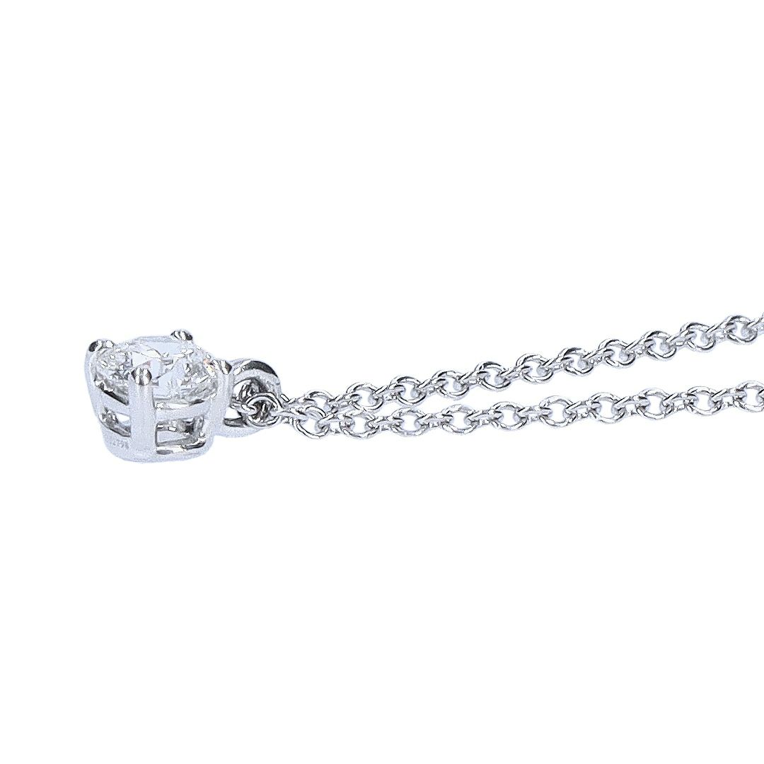 【リユース品】 ティファニー TIFFANY アクセサリー ネックレス ソリティア ダイヤモンド ネックレス シルバー 【お取り寄せ】