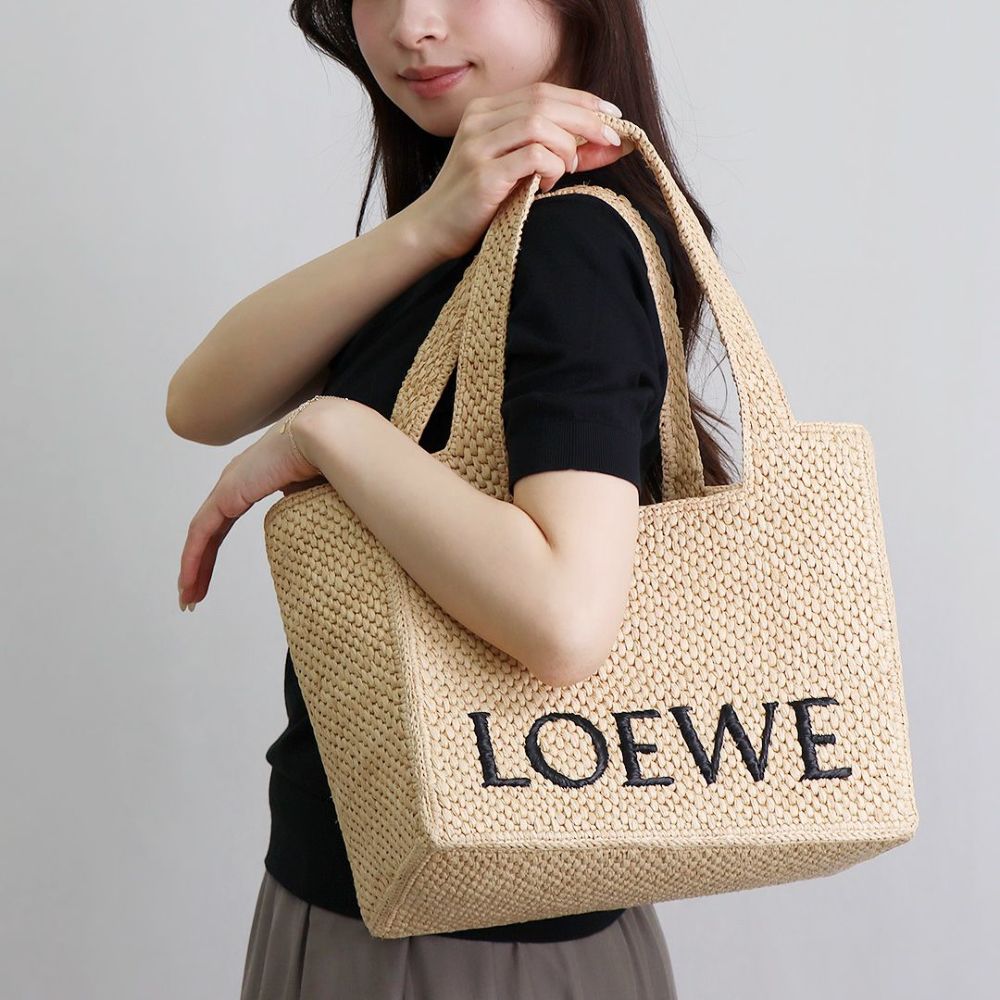 ロエベ LOEWE かごバッグ 2WAYバッグ A685B61X05 2123 NATURAL ロエベフォント トート ミディアム 【お取り寄せ】