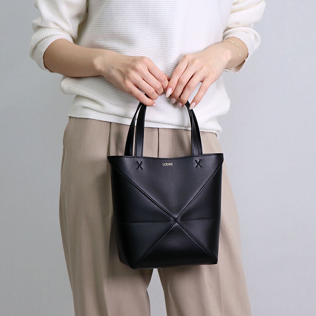 ロエベ LOEWE 2WAYバッグ パズルフォルド ミニ A657V25X01 1100 BLACK  【お取り寄せ】