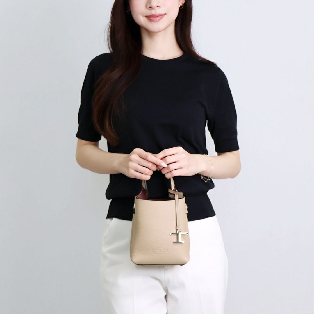 トッズ TODS 2WAYバッグ Tタイムレス XBWAPAT9000 QRI 6O44 CREA マイクロ【お取り寄せ】