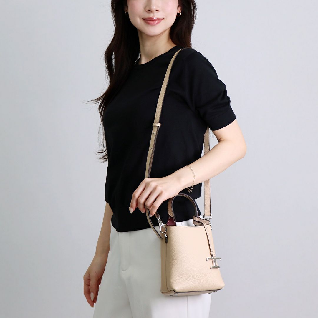 トッズ TODS 2WAYバッグ Tタイムレス XBWAPAT9000 QRI 6O44 CREA マイクロ【お取り寄せ】