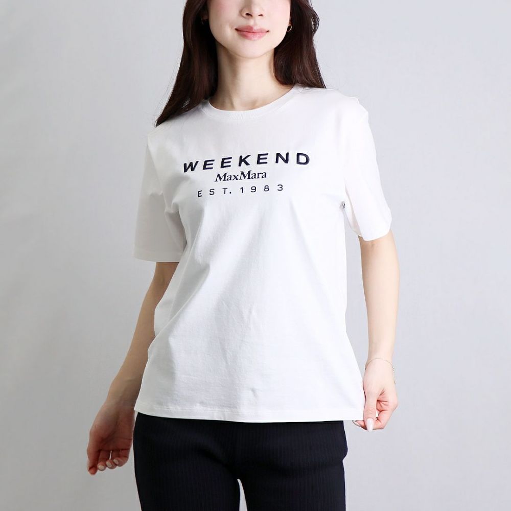 マックスマーラウィークエンド MAXMARA WEEKEND レディース半袖Tシャツ CABINA カビーナ 2515971041 002 OFF WHITE