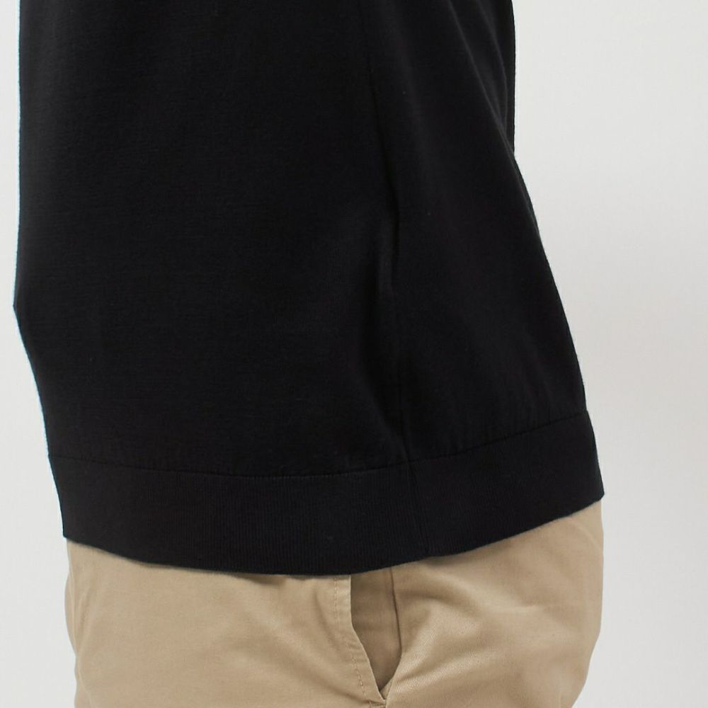 ジョンスメドレー JOHN SMEDLEY メンズ 半袖 ポロシャツ カットソー REID シーアイランドコットン MODERN FIT BLACK