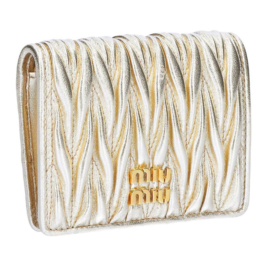 ミュウミュウ MIUMIU 折財布 二つ折り財布 MATELASSE マテラッセ マトラッセ 5MV204 AFPP F0846 PIRITE 【お取り寄せ】