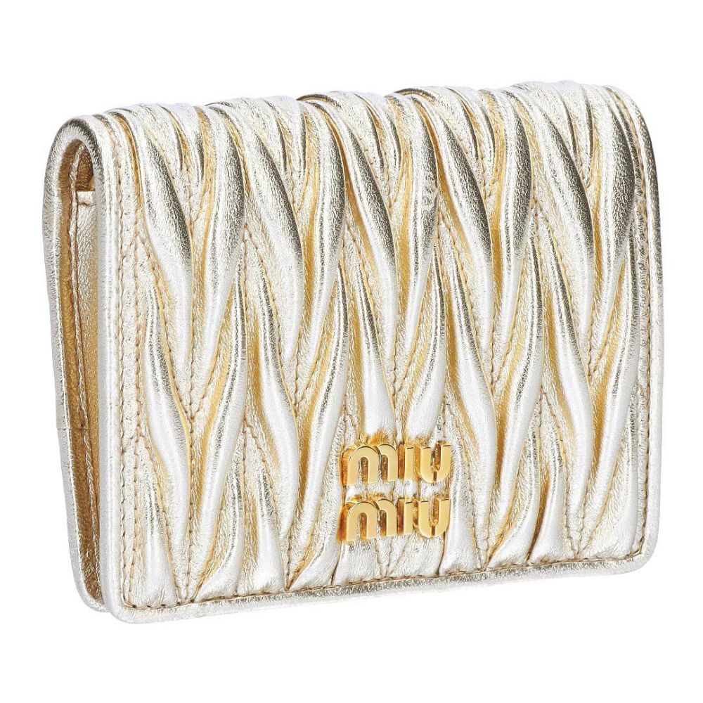 ミュウミュウ MIUMIU 折財布 二つ折り財布 MATELASSE マテラッセ マトラッセ 5MV204 AFPP F0846 PIRITE 【お取り寄せ】