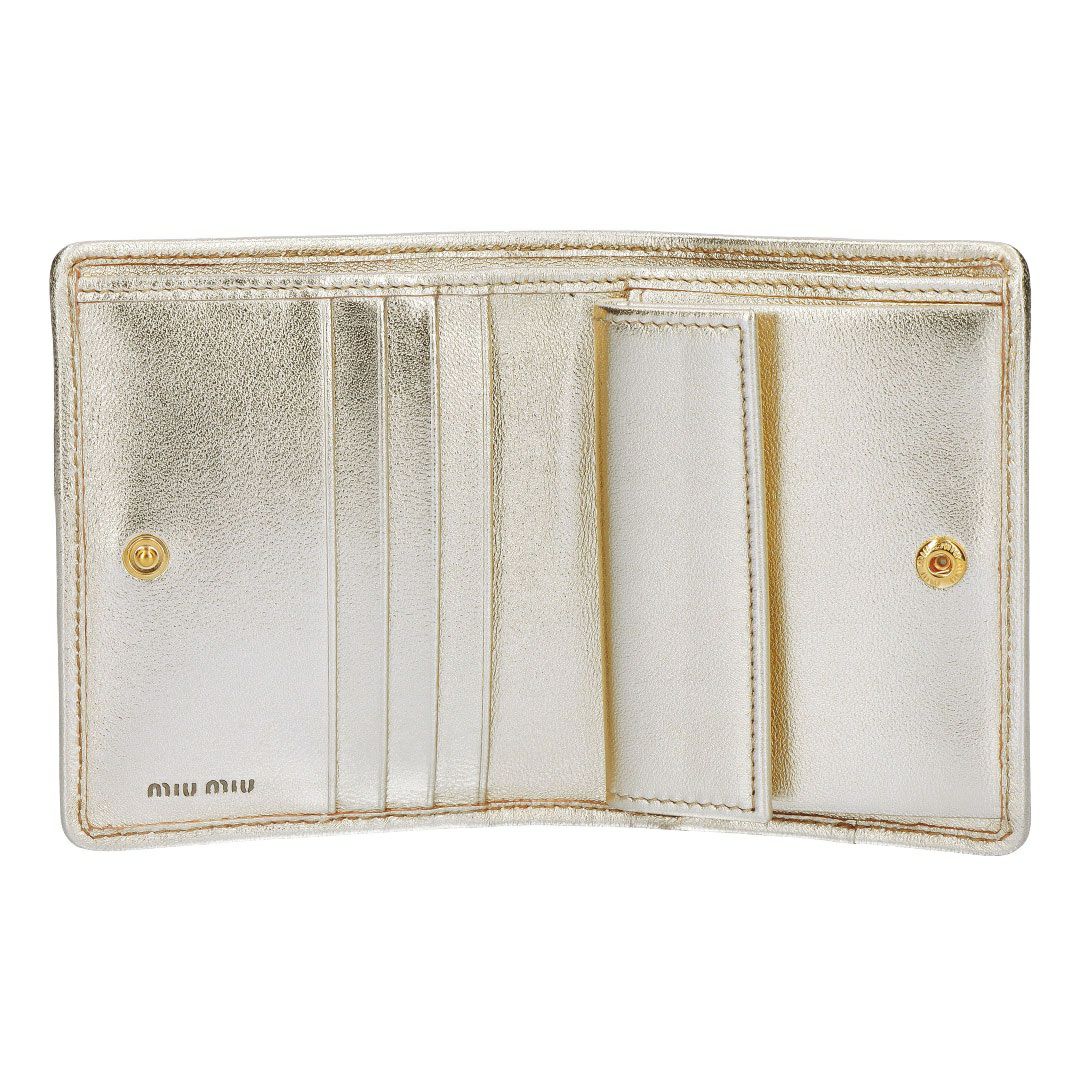 ミュウミュウ MIUMIU 折財布 二つ折り財布 MATELASSE マテラッセ マトラッセ 5MV204 AFPP F0846 PIRITE 【お取り寄せ】