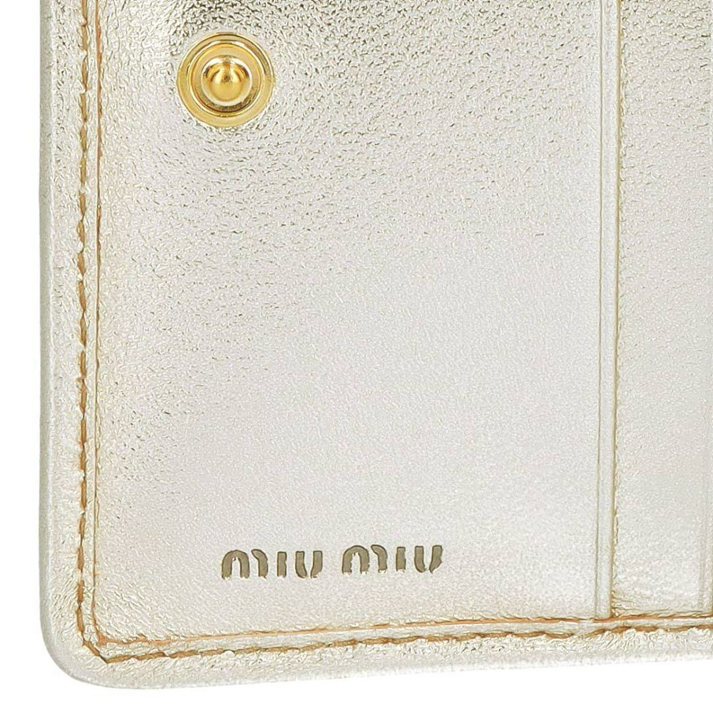 ミュウミュウ MIUMIU 折財布 二つ折り財布 MATELASSE マテラッセ マトラッセ 5MV204 AFPP F0846 PIRITE 【お取り寄せ】