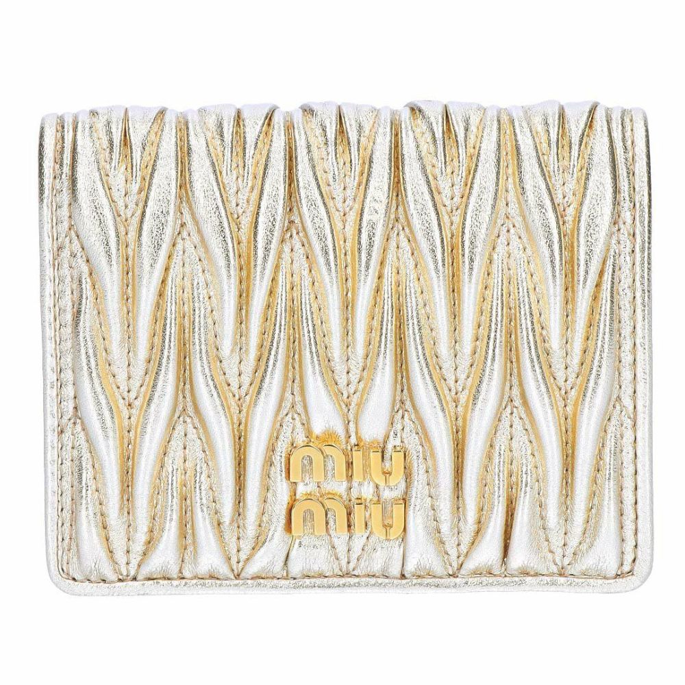 ミュウミュウ MIUMIU 折財布 二つ折り財布 MATELASSE マテラッセ マトラッセ 5MV204 AFPP F0846 PIRITE 【お取り寄せ】