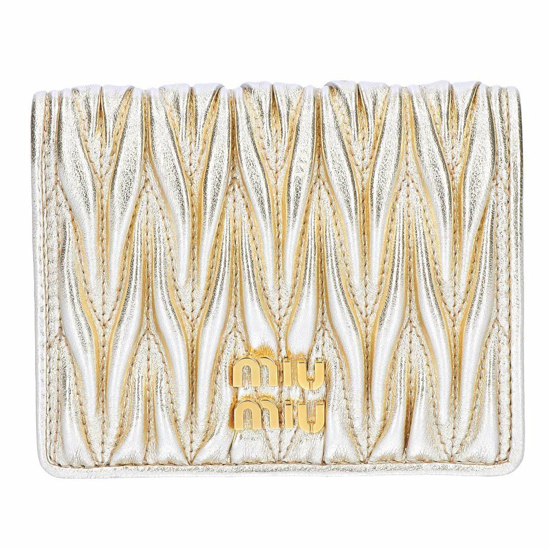 ミュウミュウ MIUMIU 折財布 二つ折り財布 MATELASSE マテラッセ マトラッセ 5MV204 AFPP F0846 PIRITE 【お取り寄せ】