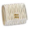 ミュウミュウ MIUMIU 折財布 三つ折り財布 MATELASSE マテラッセ マトラッセ 5MH033 AFPP F0846 PIRITE 【お取り寄せ】