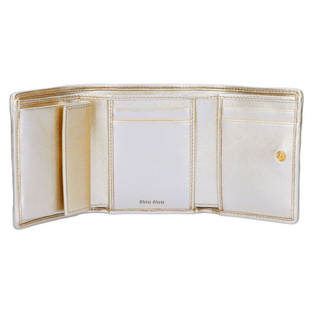 ミュウミュウ MIUMIU 折財布 三つ折り財布 MATELASSE マテラッセ マトラッセ 5MH033 AFPP F0846 PIRITE 【お取り寄せ】