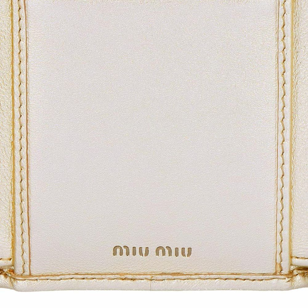 ミュウミュウ MIUMIU 折財布 三つ折り財布 MATELASSE マテラッセ マトラッセ 5MH033 AFPP F0846 PIRITE 【お取り寄せ】