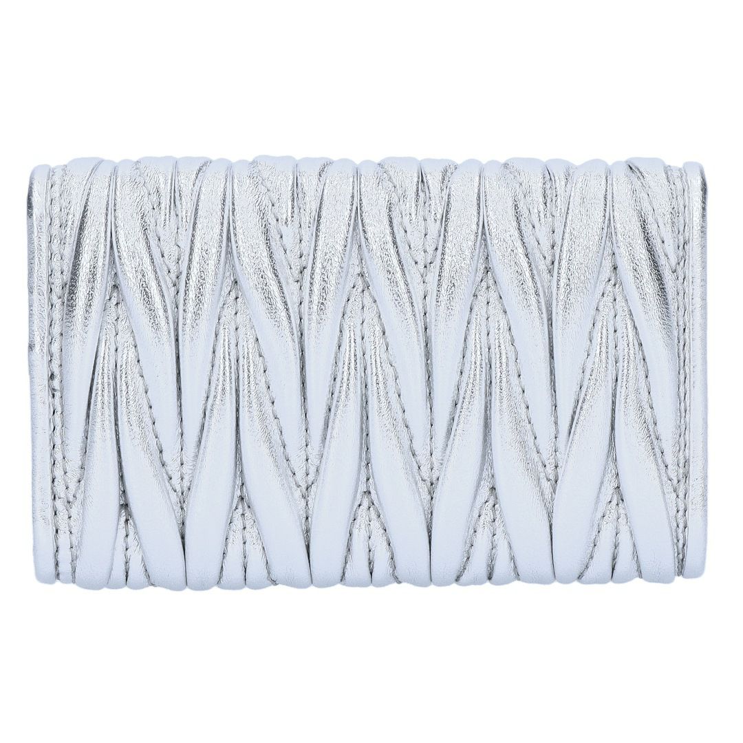 ミュウミュウ MIUMIU キーケース MATELASSE マテラッセ マトラッセ 5PG004 AFPP F0118 ARGENTO 【お取り寄せ】