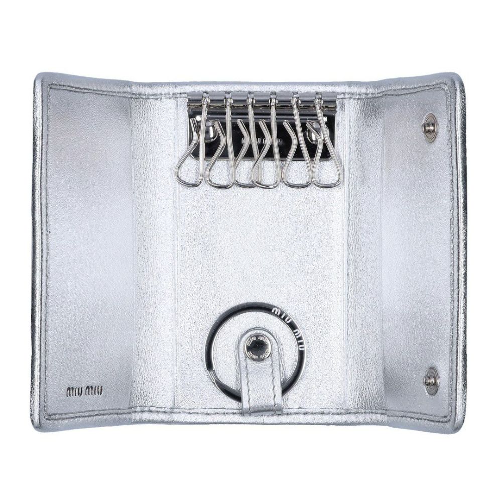 ミュウミュウ MIUMIU キーケース MATELASSE マテラッセ マトラッセ 5PG004 AFPP F0118 ARGENTO 【お取り寄せ】