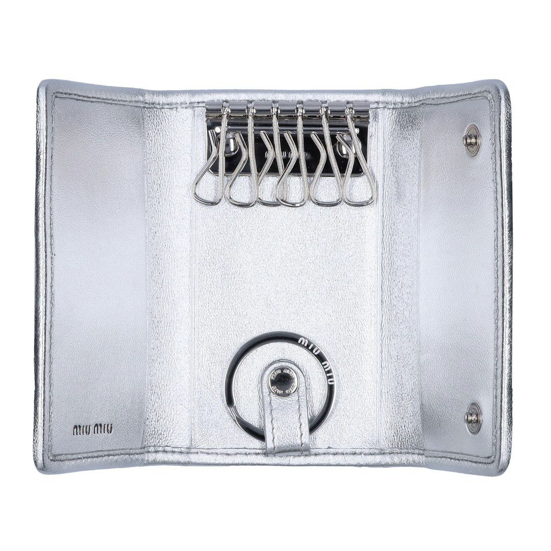 ミュウミュウ MIUMIU キーケース MATELASSE マテラッセ マトラッセ 5PG004 AFPP F0118 ARGENTO 【お取り寄せ】