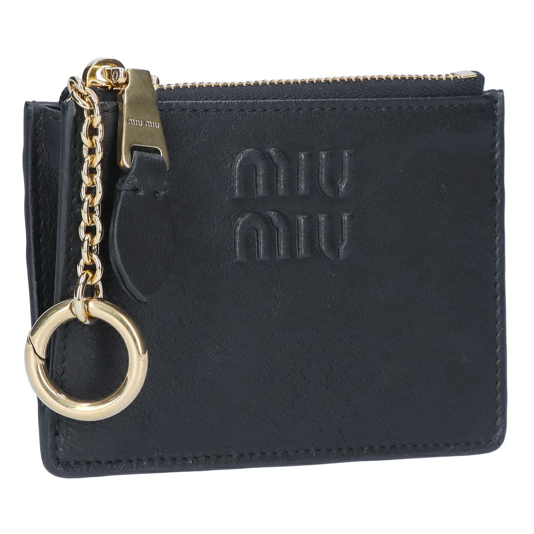 ミュウミュウ MIUMIU コインケース 小銭入れ 5MC93M AEFX F0002 NERO ブラック フラグメントケース 【お取り寄せ】
