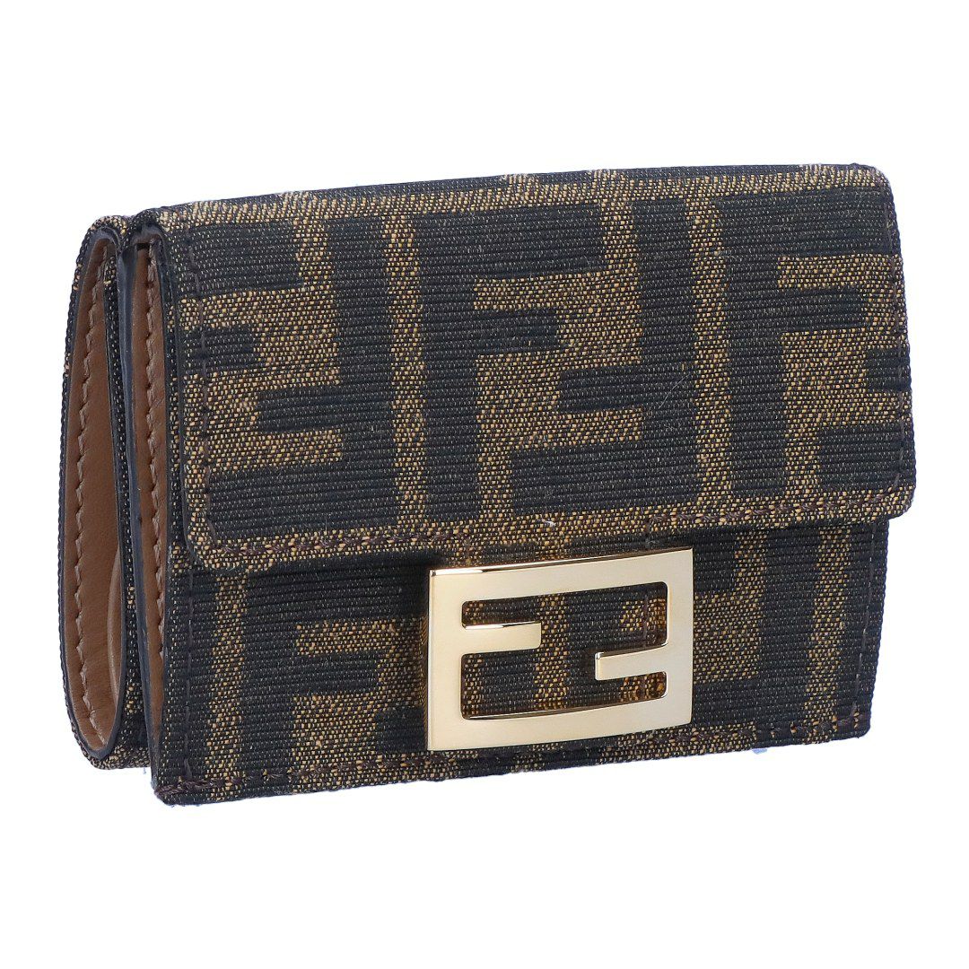 フェンディ FENDI 折財布 三つ折り財布 BAGUETTE バゲット 8M0395 A98P F0A6E TABACCO+MORO+O.SOFT FFモチーフ マイクロ 【お取り寄せ】