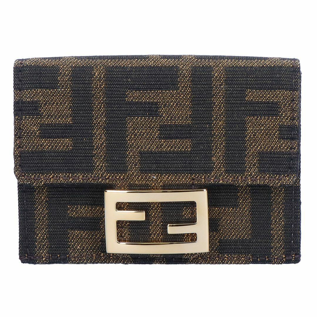 フェンディ FENDI 折財布 三つ折り財布 BAGUETTE バゲット 8M0395 A98P F0A6E TABACCO+MORO+O.SOFT FFモチーフ マイクロ 【お取り寄せ】