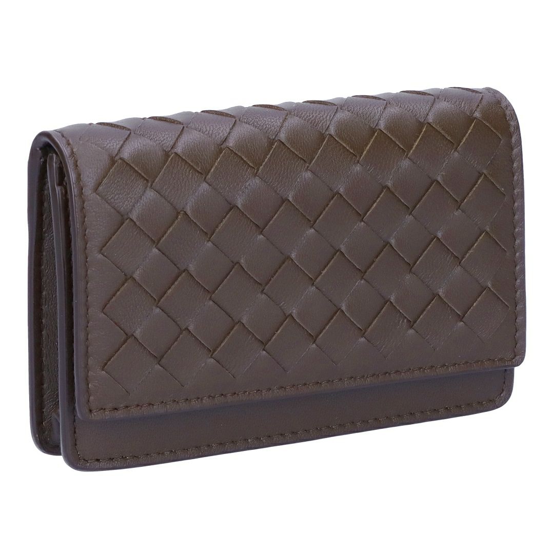 ボッテガヴェネタ BOTTEGA VENETA 名刺入れ カードケース イントレチャート 133945 V3UN1 2017 BROWN
