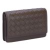 ボッテガヴェネタ BOTTEGA VENETA 名刺入れ カードケース イントレチャート 133945 V3UN1 2017 BROWN