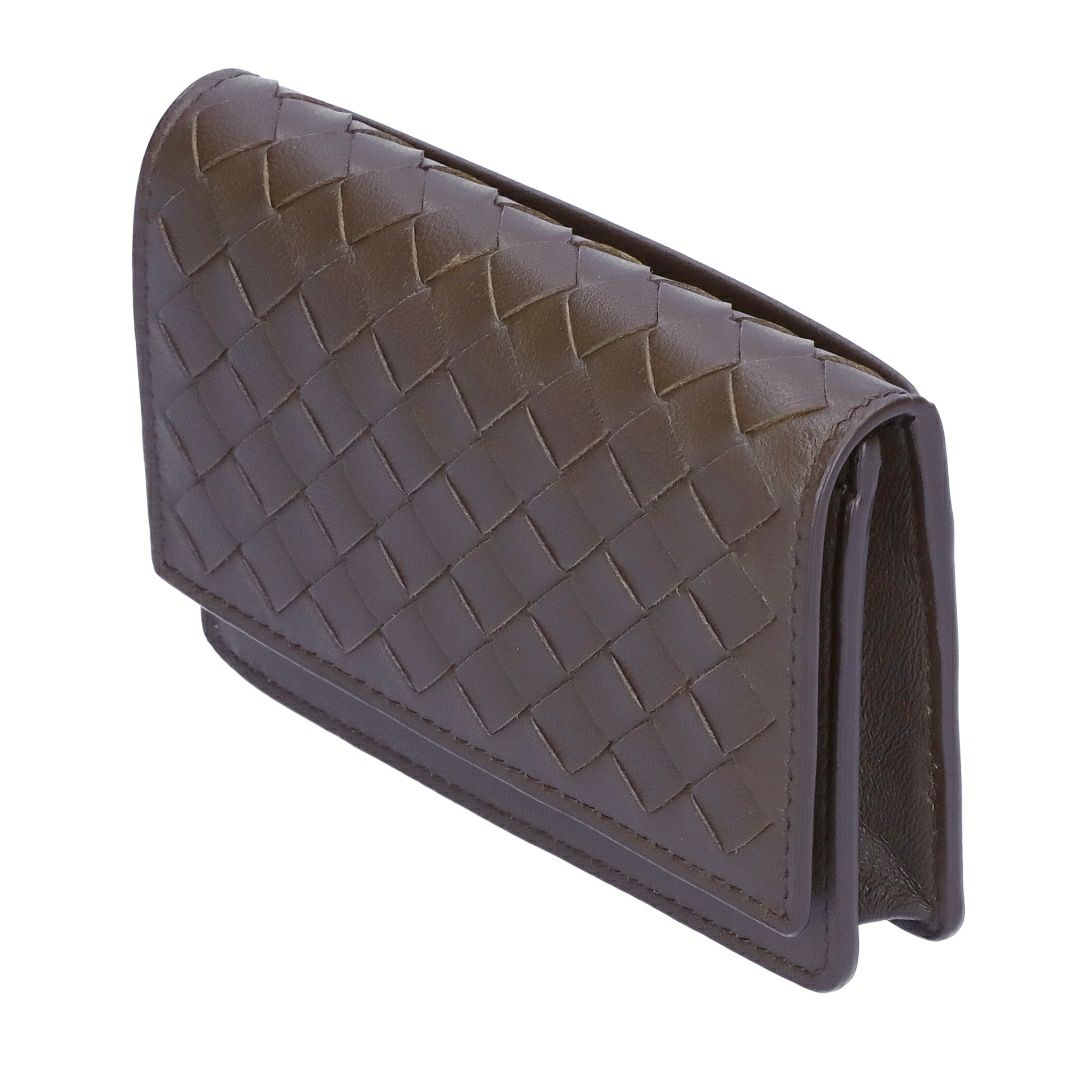 ボッテガヴェネタ BOTTEGA VENETA 名刺入れ カードケース イントレチャート 133945 V3UN1 2017 BROWN