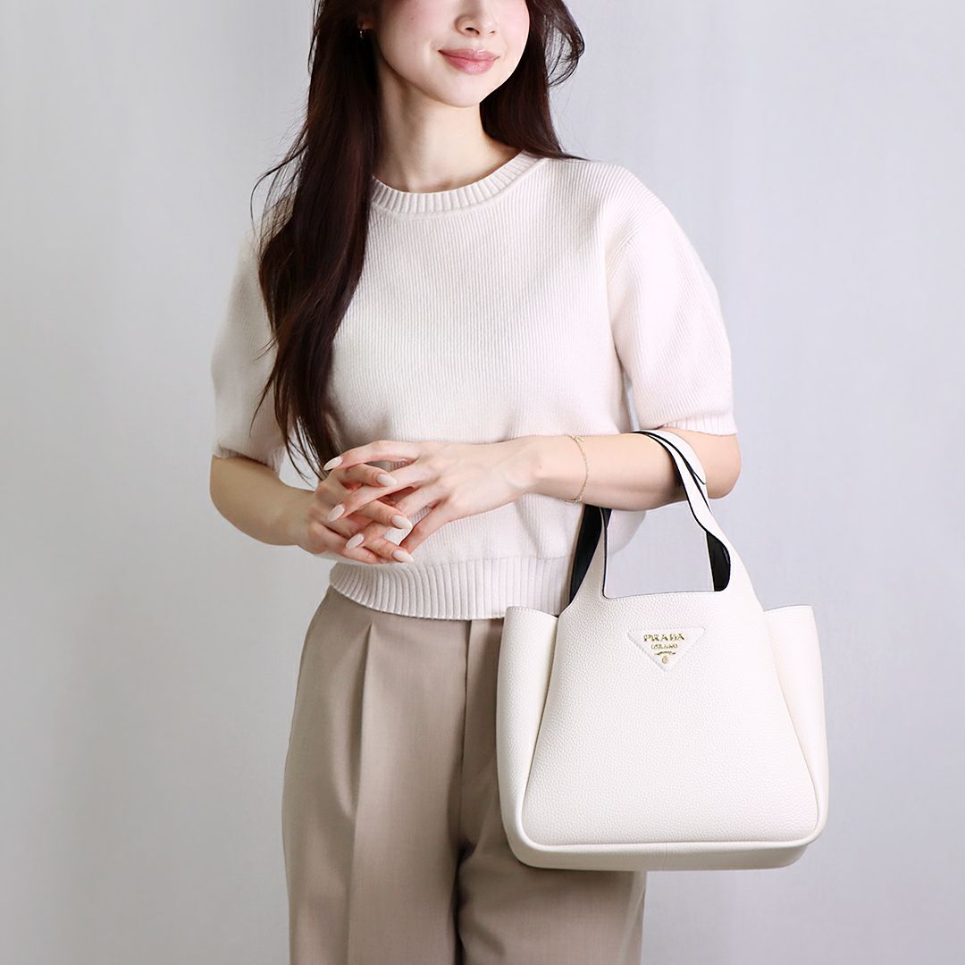 プラダ PRADA トートバッグ ハンドバッグ SHOPPING 1BG335 2DKV ONM F0QO3 BIANCO/NERO 【お取り寄せ】