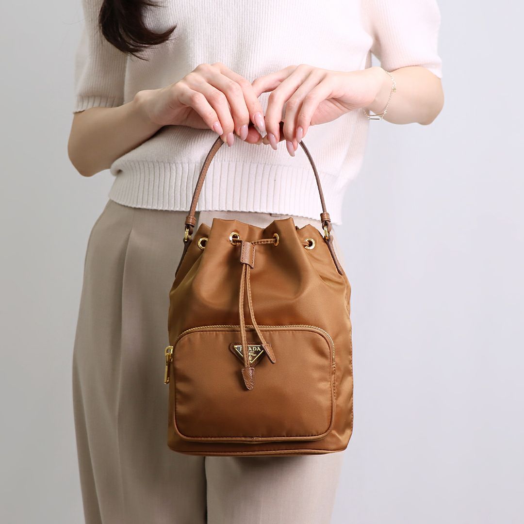 プラダ PRADA 2WAYバッグ バケットバッグ SECCHIELLO 1BH038 RV44 UOO F0134 BRANDY 【お取り寄せ】
