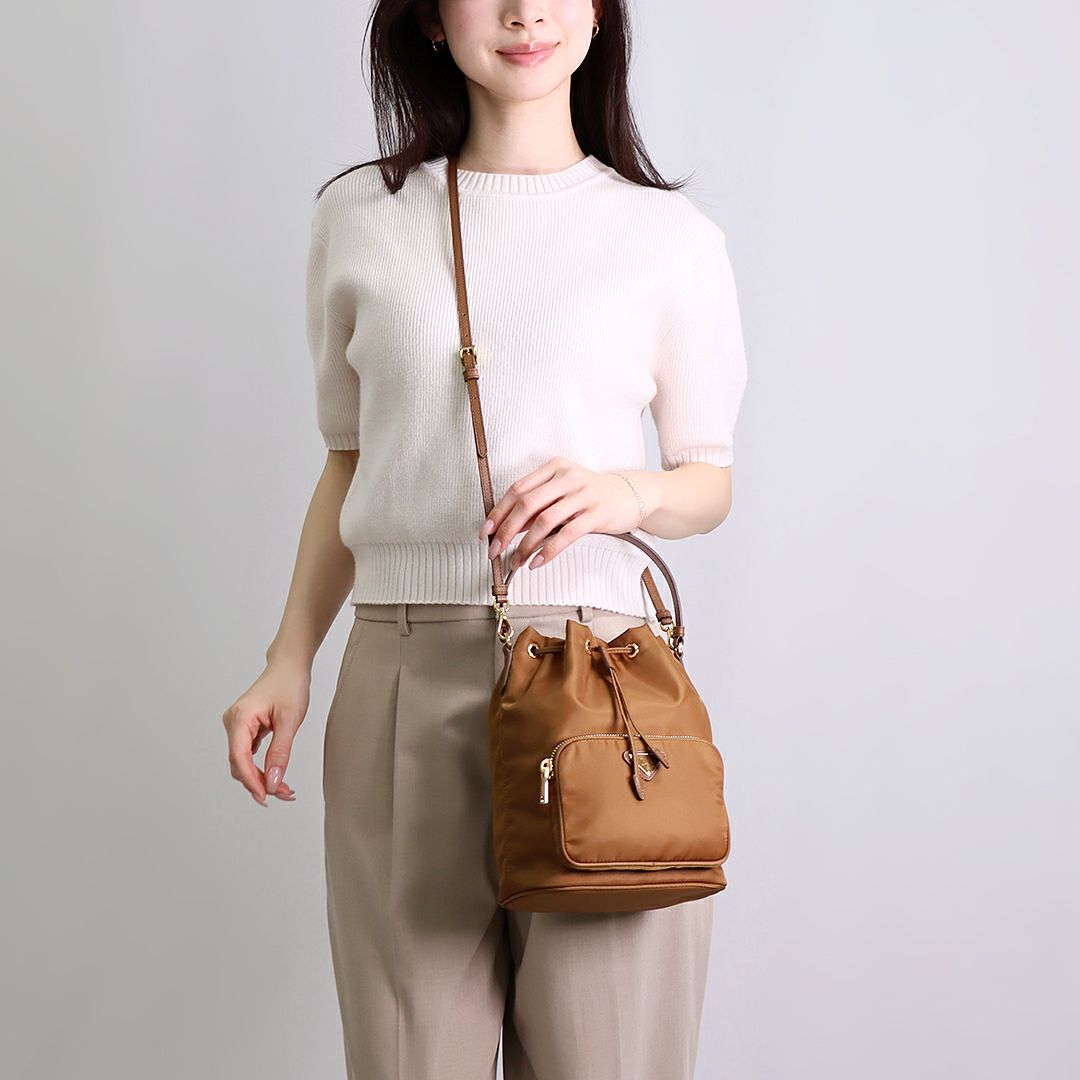 プラダ PRADA 2WAYバッグ バケットバッグ SECCHIELLO 1BH038 RV44 UOO F0134 BRANDY 【お取り寄せ】