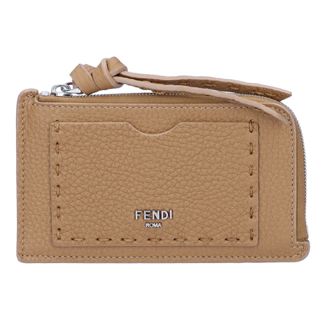 フェンディ FENDI カードケース コインケース SELLERIA セレリア 8M0489 ARC1 F0EMR CAPPUCCINO+PALLADIO フラグメントケース 【お取り寄せ】