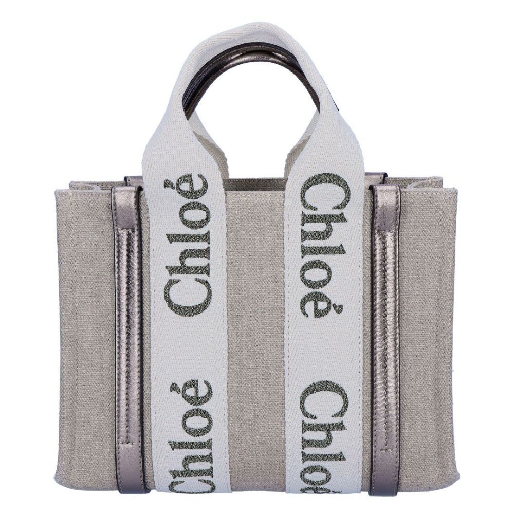 クロエ CHLOE 2WAYバッグ WOODY SMALL ウッディ スモール CHC25SS397 O81 074 SHINY GREY