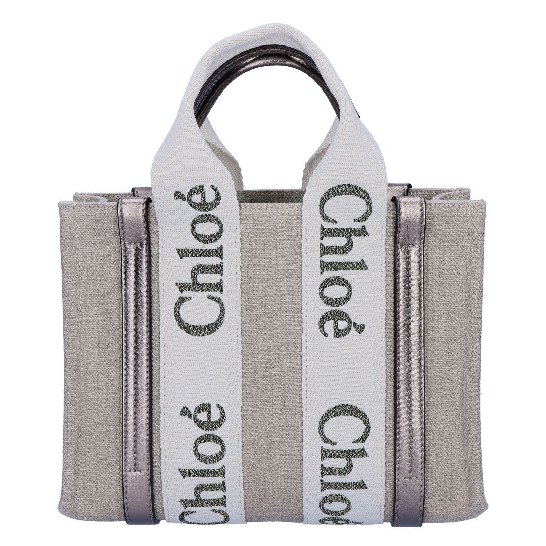 クロエ CHLOE 2WAYバッグ WOODY SMALL ウッディ スモール CHC25SS397 O81 074 SHINY GREY
