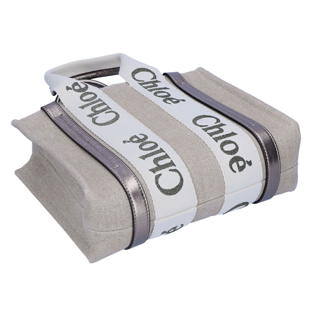 クロエ CHLOE 2WAYバッグ WOODY SMALL ウッディ スモール CHC25SS397 O81 074 SHINY GREY