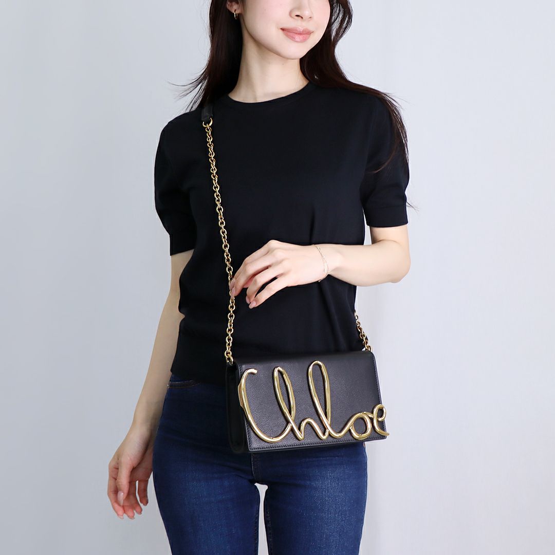 クロエ CHLOE ショルダーバッグ クロスボディバッグ アイコニック CHC24WS514 O32 001 BLACK ブラック
