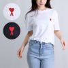 アミパリス AMI PARIS ユニセックス メンズ レディース 半袖Tシャツ RED AMI DE COEUR BFUTS035.724