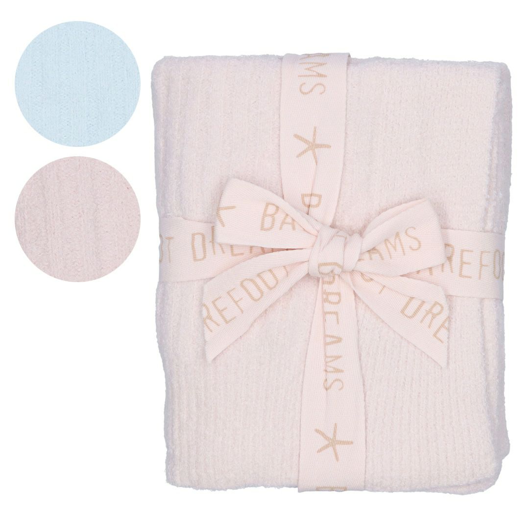 ベアフットドリームス BAREFOOT DREAMS ブランケット ベビーブランケット リブ ブランケット COZYCHIC THROW LIGHT B467 100×73(cm)