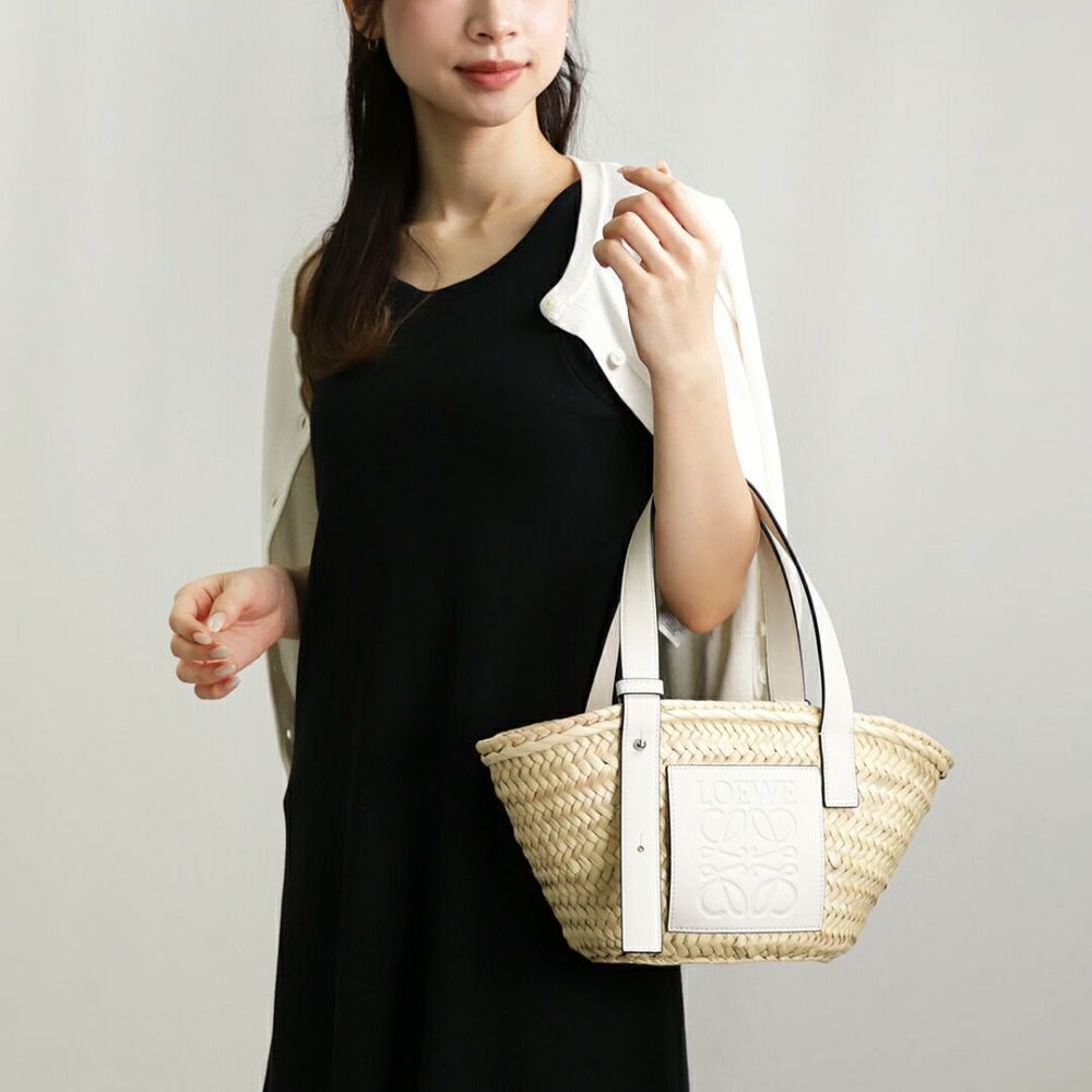 ロエベ かごバッグ 【BASKET BAG：バスケットバッグ】スモール A223S93X04 ホワイト系(2163 NATURAL/WHITE) LOEWE