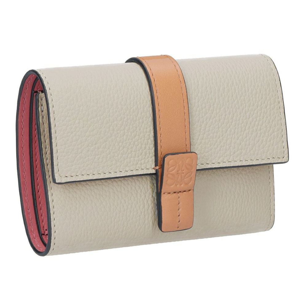 ロエベ LOEWE 折財布 3つ折り財布 スモール ヴァーティカル ウォレット C660S86X04 2463 LIGHT OAT/HONEY