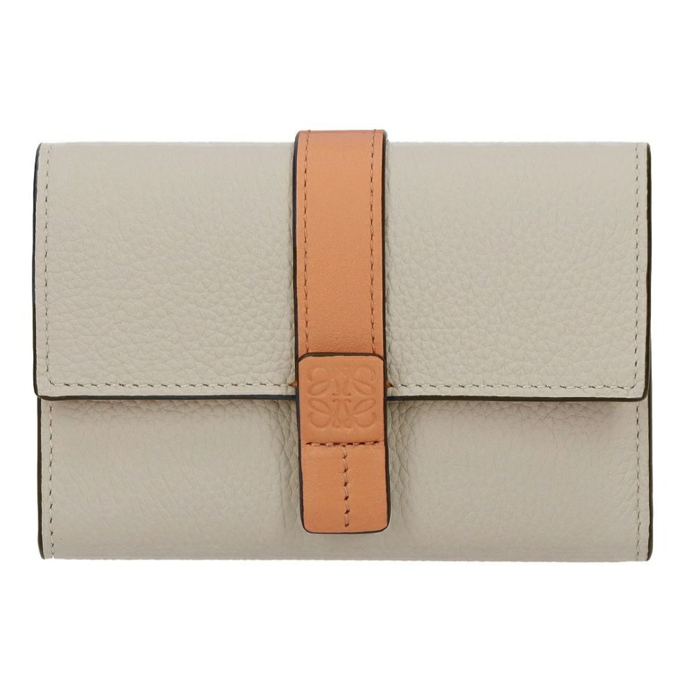 ロエベ LOEWE 折財布 3つ折り財布 スモール ヴァーティカル ウォレット C660S86X04 2463 LIGHT OAT/HONEY
