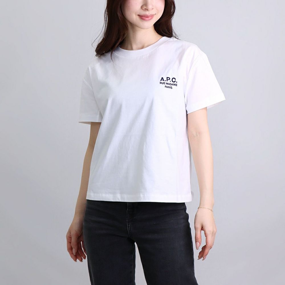 アーペーセー A.P.C. レディース半袖Tシャツ COHBW F26389 BLANC